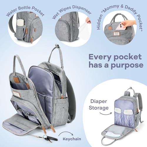RUVALINO Diaper Bag Backpack side profile