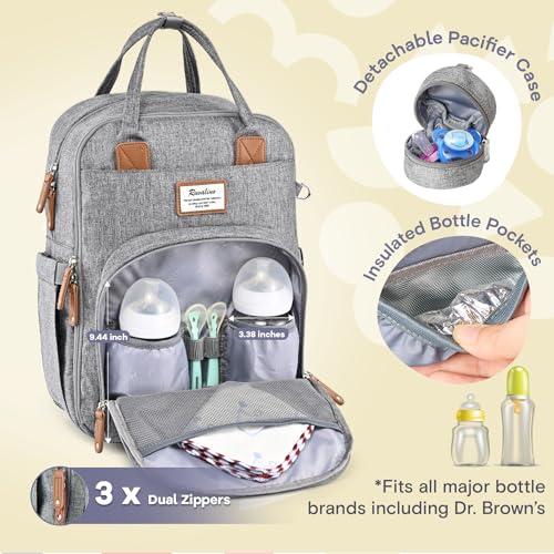 Interior view of RUVALINO diaper bag