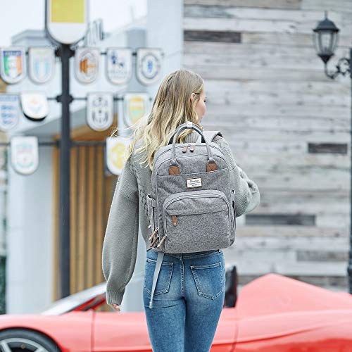RUVALINO diaper bag Austere Gray fabric detail