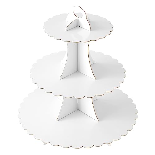 Soleebee 3-Tier White Cupcake Stand