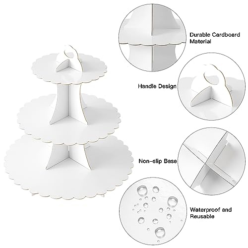 Soleebee dessert stand white finish