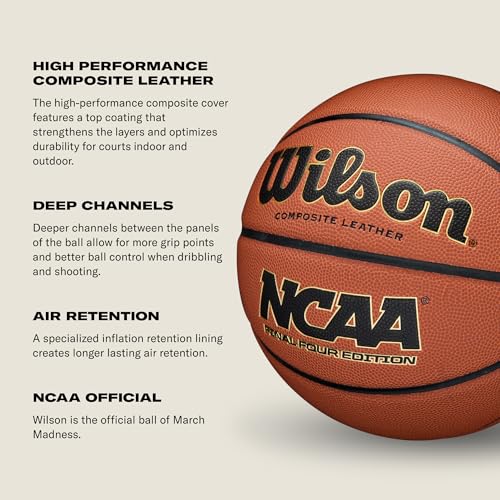 Standard size 7 WILSON basketball from above