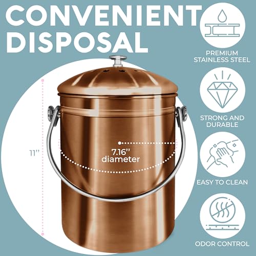 Side profile of stainless steel copper bin