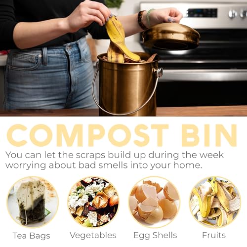 Epica compost bin on modern kitchen counter
