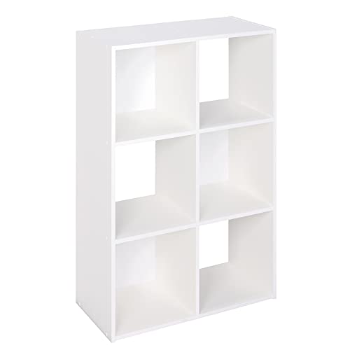 ClosetMaid 6-Cube white organizer front view