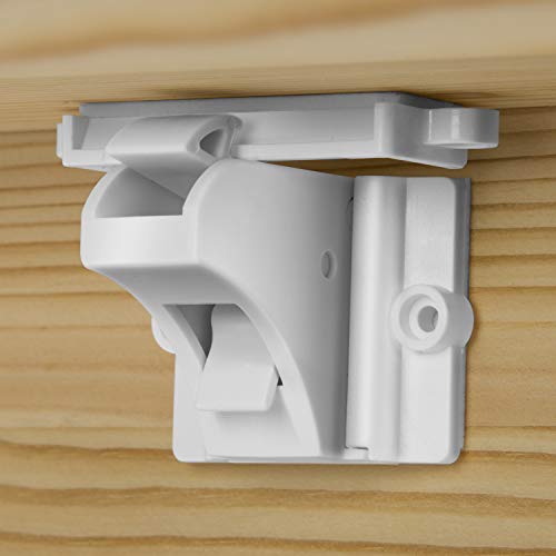 White magnetic lock installed inside cabinet