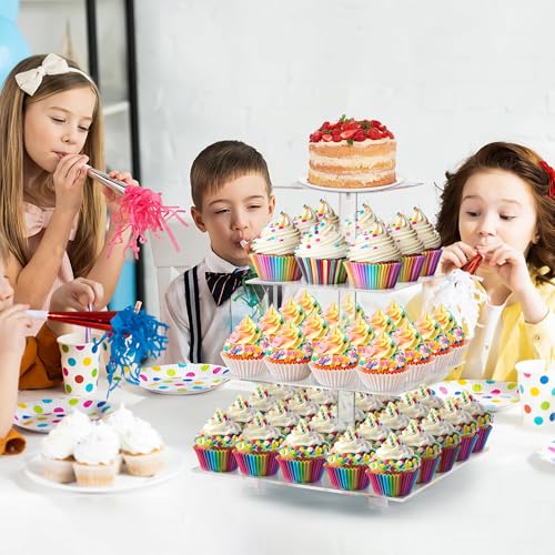 Clear acrylic dessert tower for cupcakes