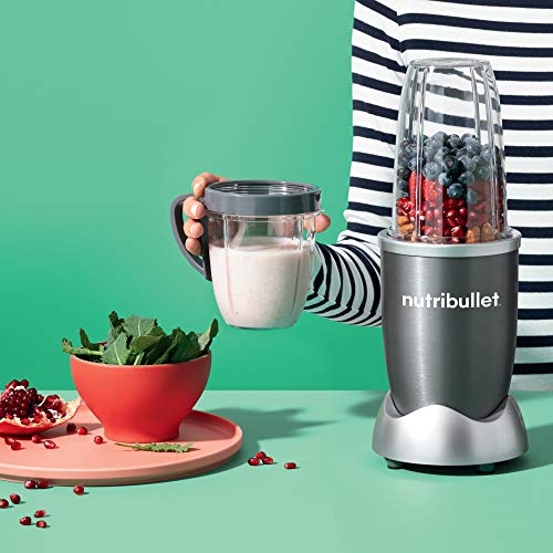 NutriBullet blender components including lid and lip ring