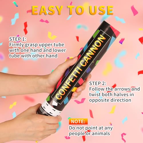 Biodegradable paper confetti cannons