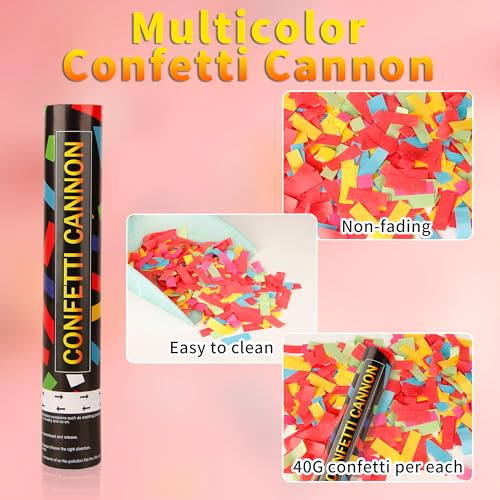 Eco-friendly multicolor confetti popper