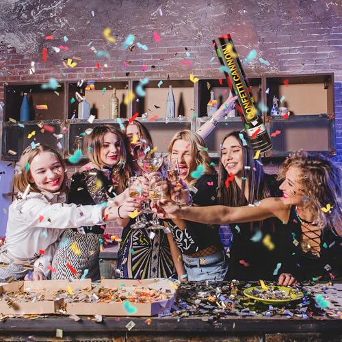 Twist mechanism confetti cannon close up