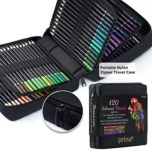 Close up of PRINA vibrant colored pencil tips