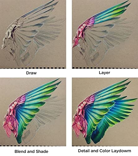 Top view of the full 120-piece pencil set