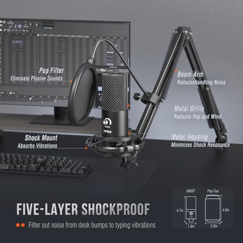 FIFINE T669 shock mount and microphone