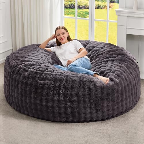 Hobestluk 5FT bean bag chair dark grey