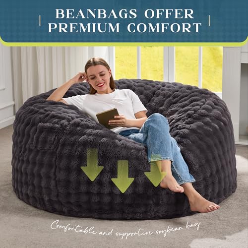 Oversized bean bag in living room setting