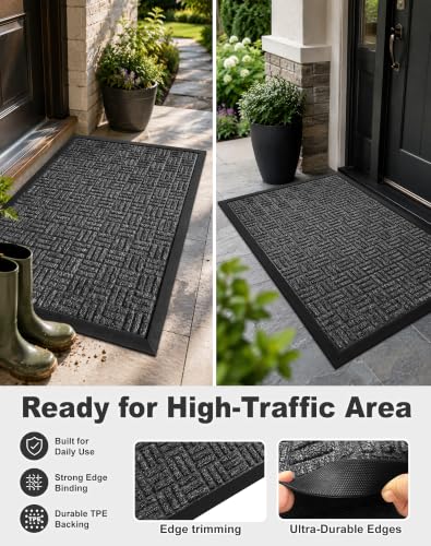 Mibao doormat being cleaned with water