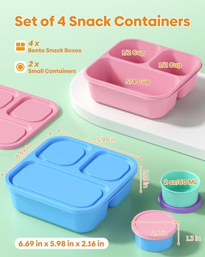 Open Canfanni snack box showing 3 compartments