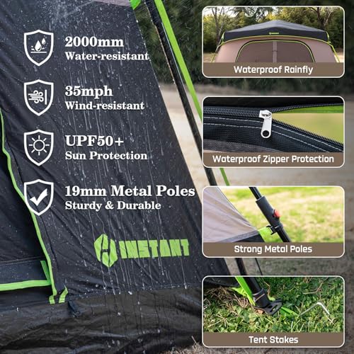 Side profile of the HINSTANT 8 person tent