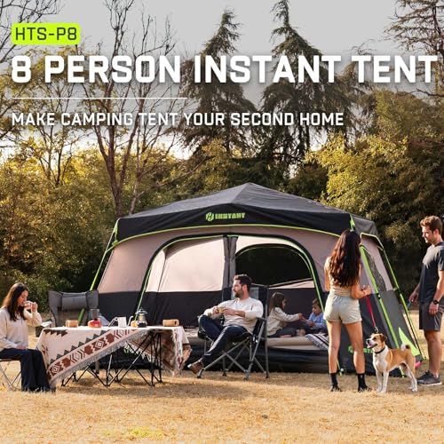 HINSTANT tent interior setup with air mattress