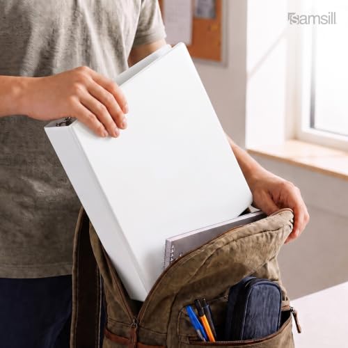White 3-ring binder flat layout