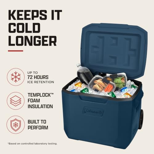 Coleman Chiller cooler with open lid for storage