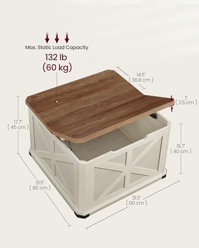 Coffee Table with Flip-Top Lids