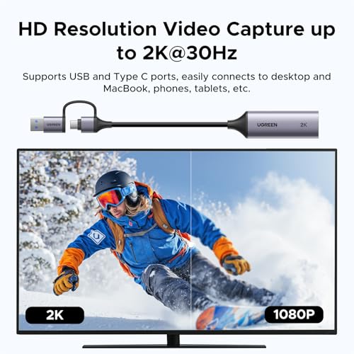 UGREEN 2K 60FPS capture card USB-A connection