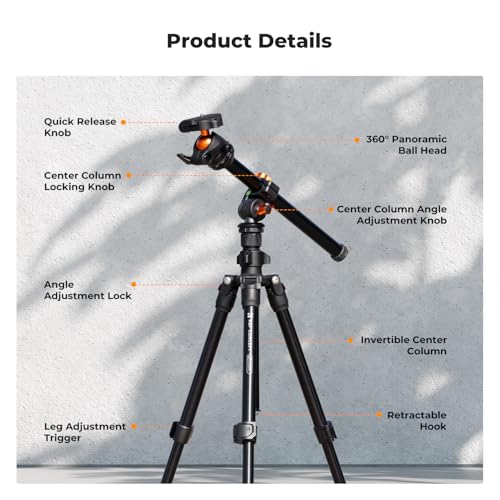 K&F Concept tripod folded inside carrying bag