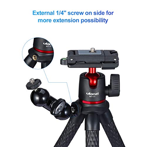 Camera mounted on ULANZI flexible tripod
