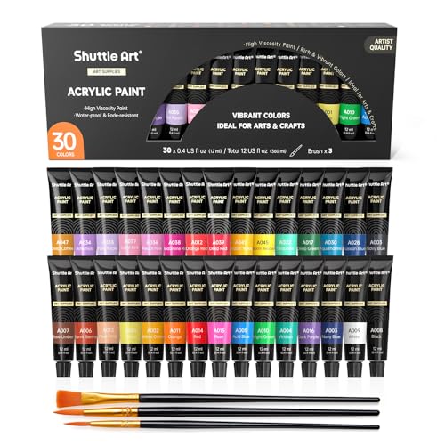 Shuttle Art 30-Color Acrylic Paint Set box