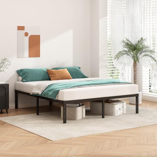 Side profile of 14 inch tall HLIPHA bed frame