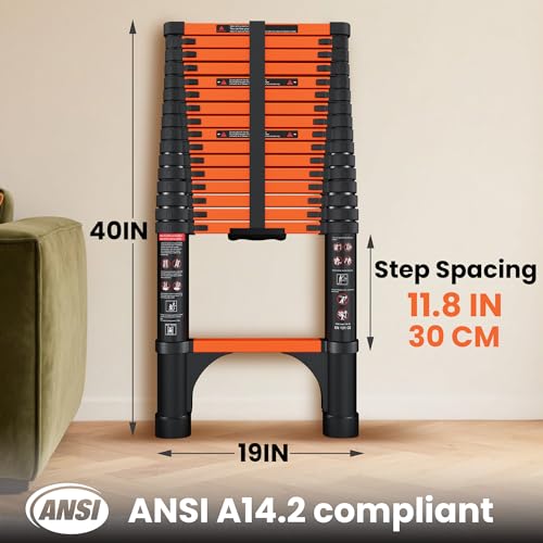 SINMEIRUN Telescoping Ladder with ANSI certification