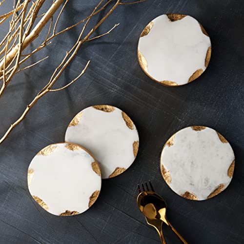 White marble coasters in gift packaging