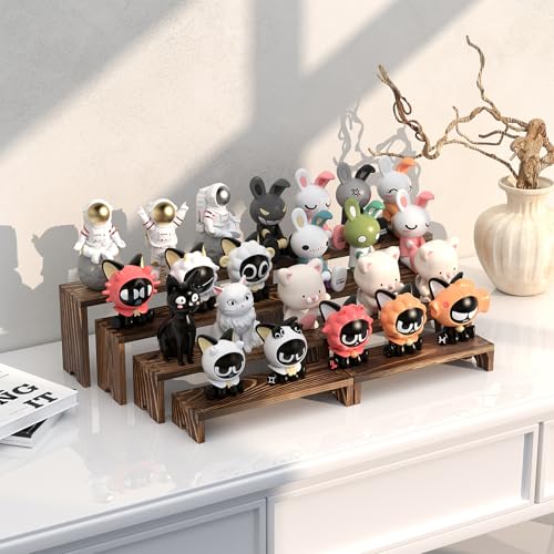 Vecxoty risers showcasing collectible figures