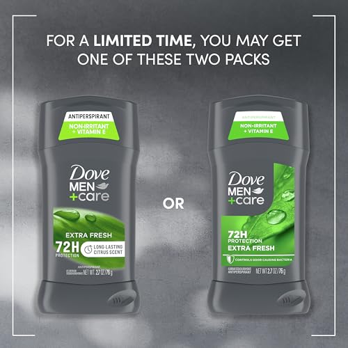Back of Dove Men+Care antiperspirant packaging