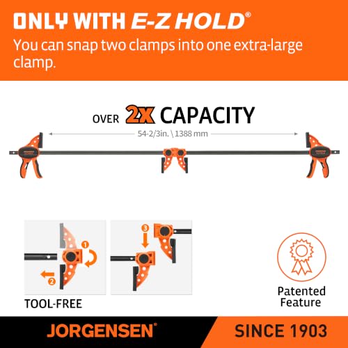 Close up of Jorgensen clamp quick release lever