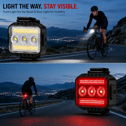 Jokpux front and rear light bundle