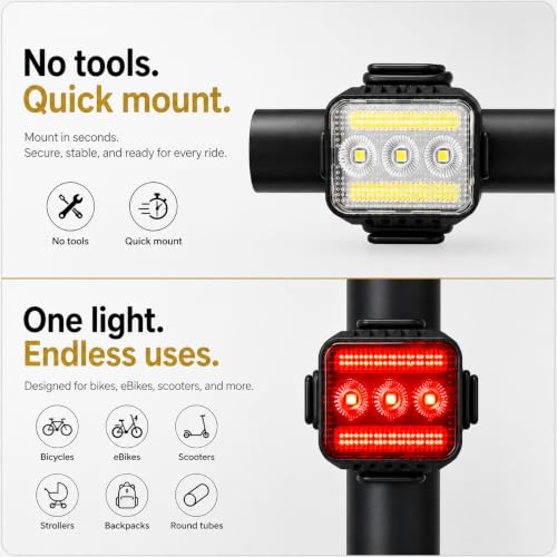 Jokpux red tail light for bikes