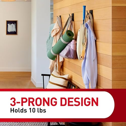 Hooks mounted inside a kitchen cabinet
