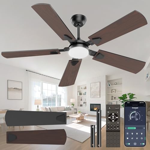Crazypai 52-inch ceiling fan in black