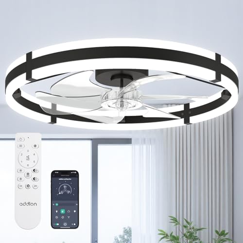addlon 24 inch black fandelier