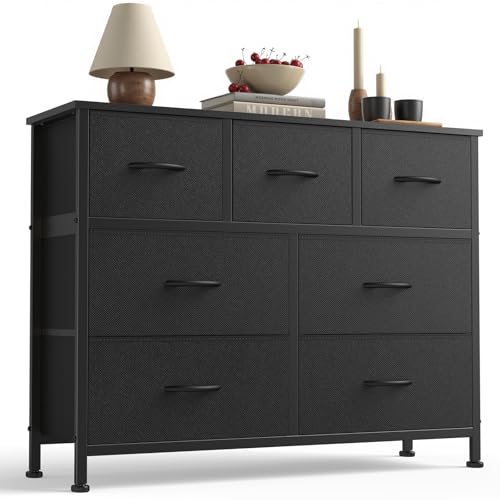 Sweetcrispy 7 Drawer Fabric Dresser front view