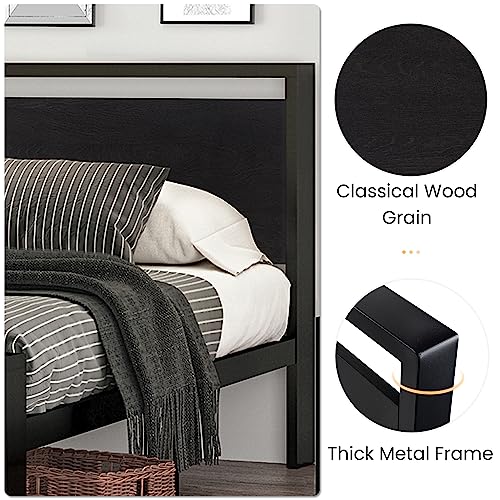 Footboard detail on Black Oak bed frame