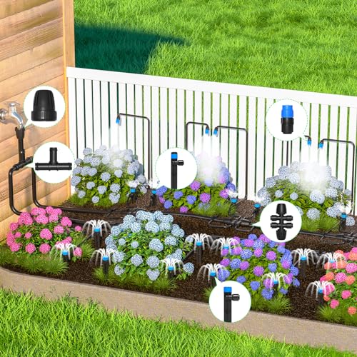 MIXC irrigation system installed in garden bed