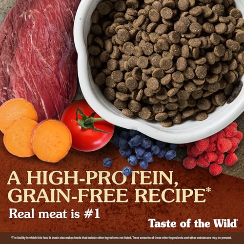 Dog eating High Prairie dry food