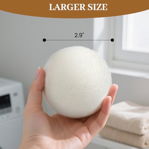 Handmade white wool laundry dryer balls