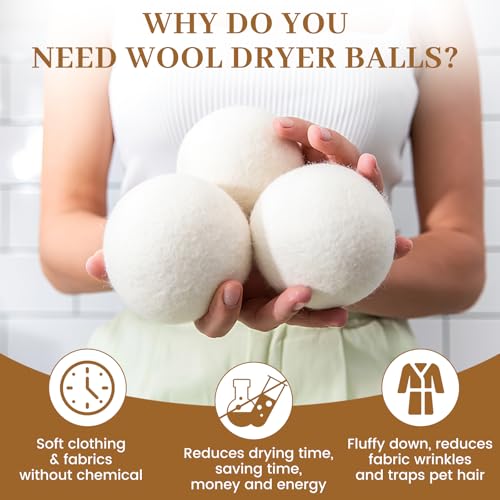 Three piece set of reusable dryer balls