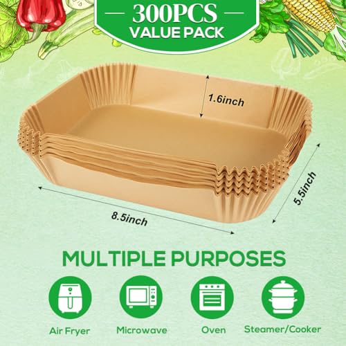 Top view of BYKITCHEN 8.5x5.5 inch parchment liners