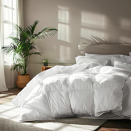 Serta Queen white goose feather and down comforter